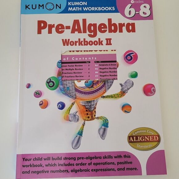𝅺Kumon Math PreAlgebra & Algebra Workbooks Education Resource #0280 - Picture 2 of 13
